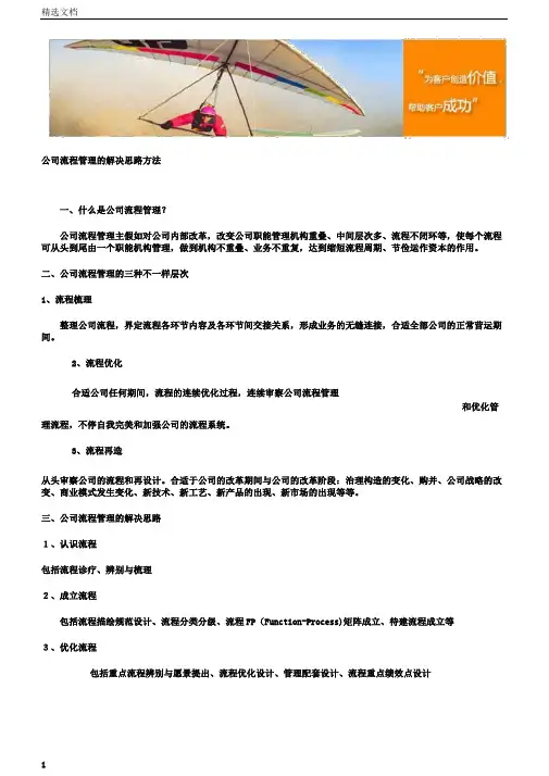 企业流程管理的解决思路方法