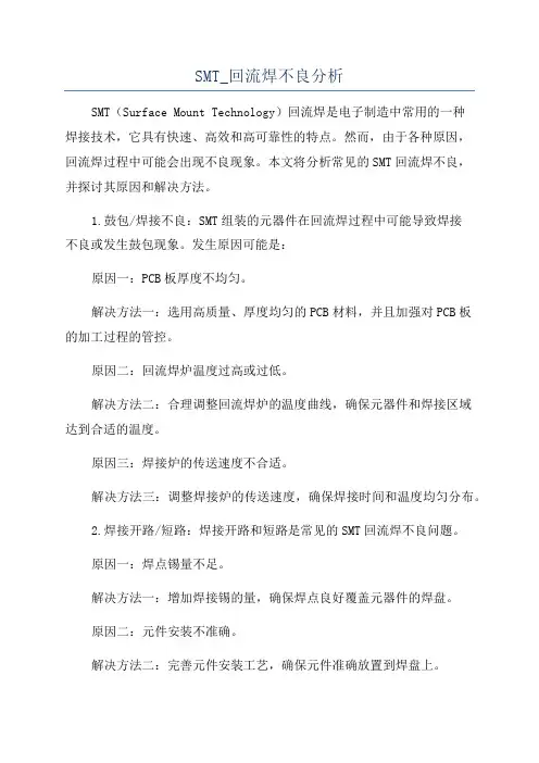 SMT_回流焊不良分析