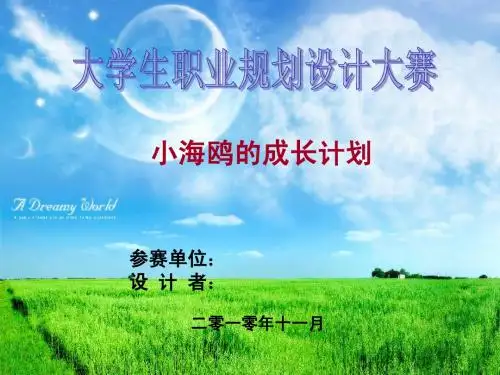 大学生职业规划大赛作品