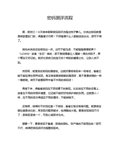 密码测评流程