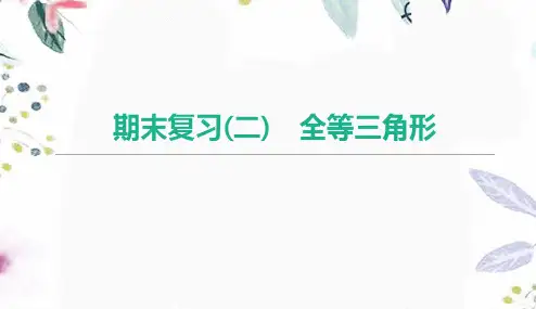 八年级数学人教版(上册)期末复习(二)全等三角形