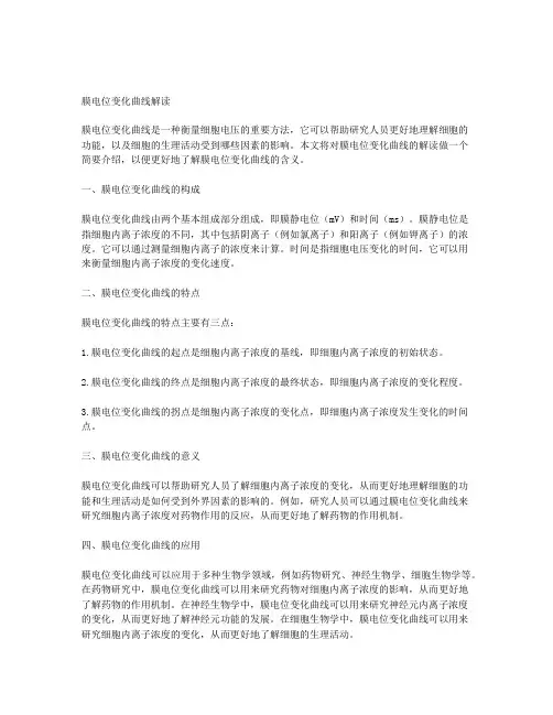 膜电位变化曲线解读