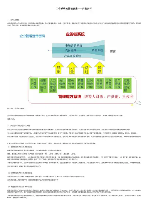 工作系统的管理要素——产品交付