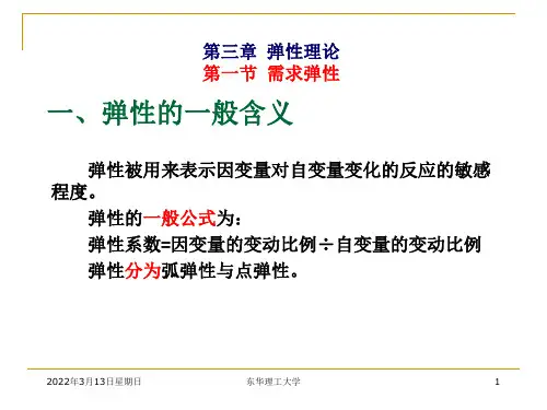 西方经济学课件 第三章 弹性理论