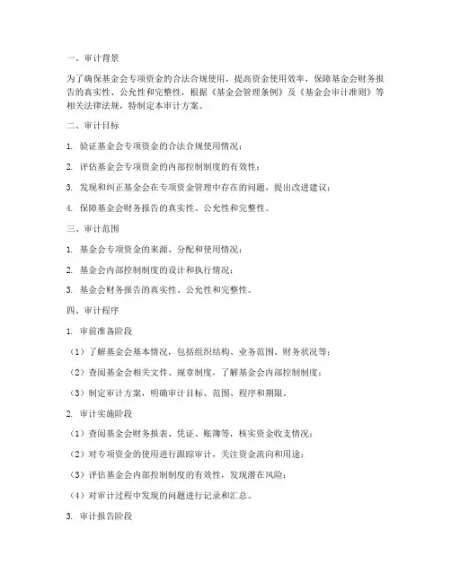 基金会专项资金审计方案