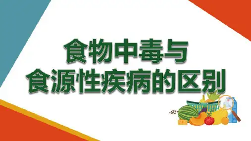 食物中毒及预防—食物中毒与食源性疾病的区别(食品营养与卫生课件)