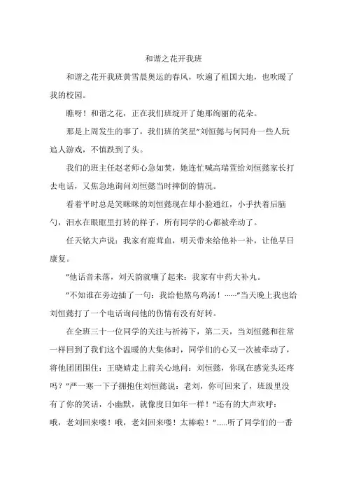 和谐之花开我班