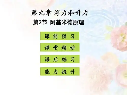 粤教沪版八年级物理下册《阿基米德原理》ppt课件