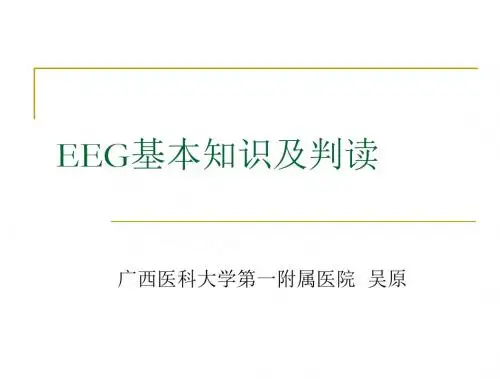 EEG基本知识及判读(进修)