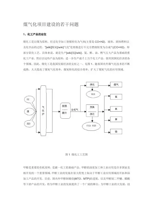 煤气化项目建设的若干问题