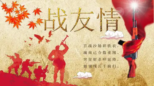 战友情战友会老兵欢送会动态PPT模板