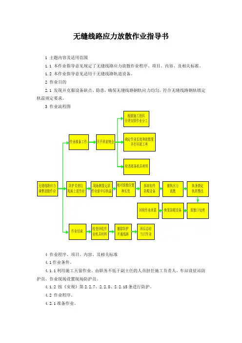 无缝线路应力放散作业指导书