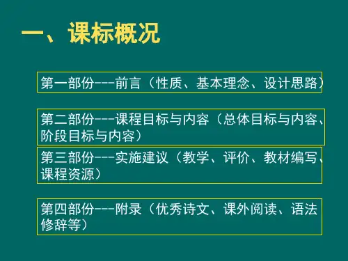 教研小学语文新课标解读ppt课件