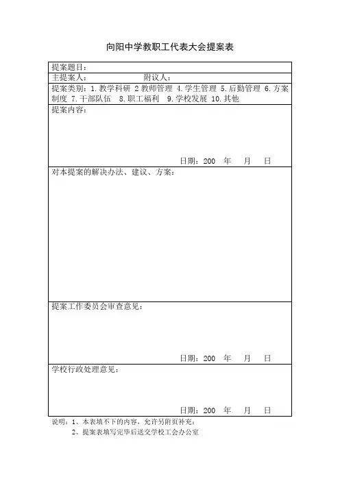 教职工代表大会提案表_2