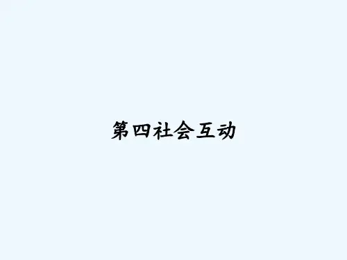 第四社会互动 PPT