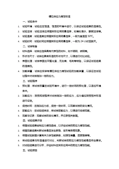 慢拉伸应力腐蚀标准