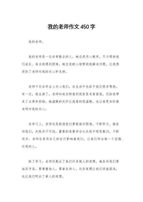 我的老师作文450字