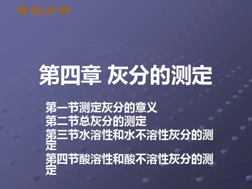 灰分的测定ppt课件