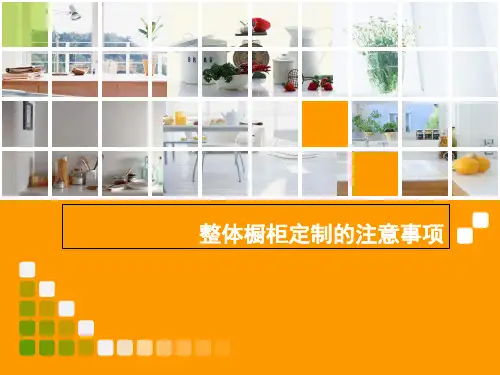 (优)整体橱柜定制的注意事项PPT资料