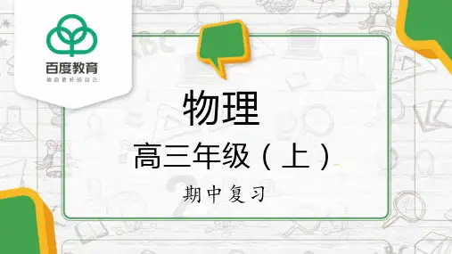 2021人教版高中物理高三年级上期中复习质点的直线运动精品课件