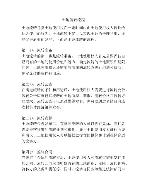 土地流转流程