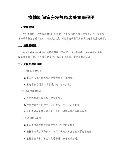 疫情期间病房发热患者处置流程图