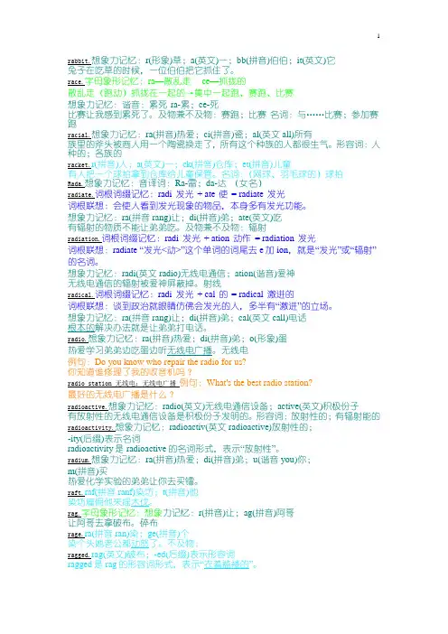 万词右脑光速图形图像记单词,最符合中国人习惯之方法r