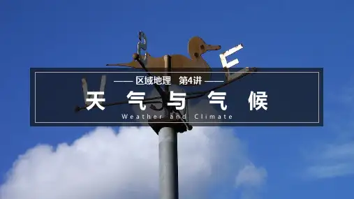 高考地理一轮复习课件 区域地理复习04讲 天气与气候