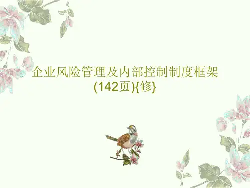 企业风险管理及内部控制制度框架(142页){修}PPT共144页