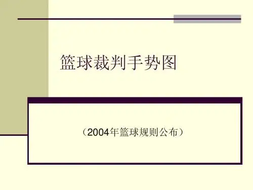 篮球裁判手势图