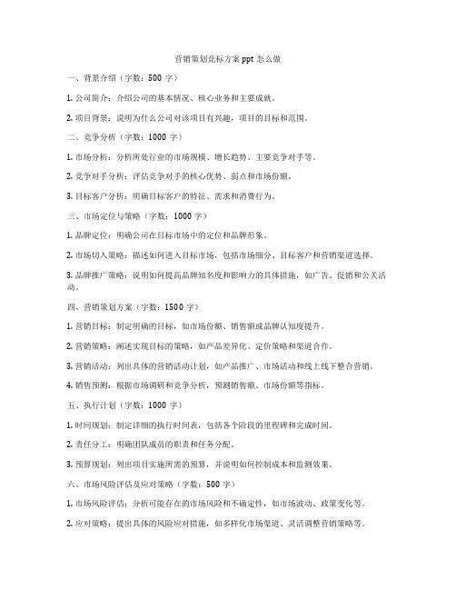 营销策划竞标方案ppt怎么做