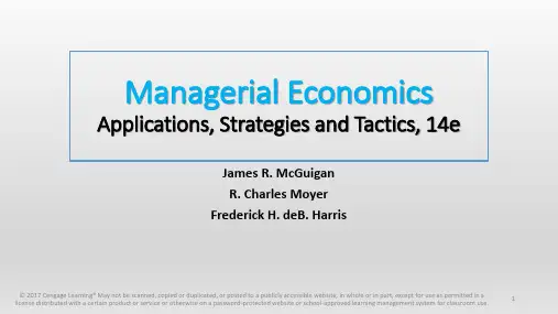 麦圭根《管理经济学》英文版PPT-McGuigan-14e-Chapter04