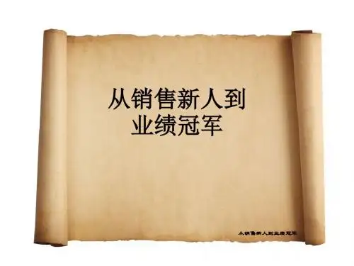 从销售新人到业绩冠军ppt课件