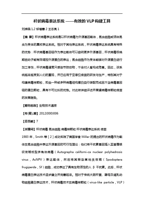 杆状病毒表达系统——有效的VLP构建工具
