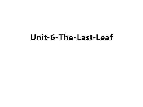 Unit-6-The-Last-Leaf培训课件