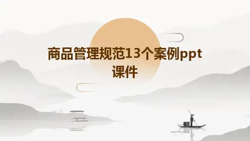 商品管理规范13个案例PPT课件