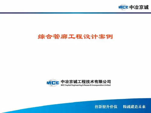 综合管廊工程设计案例分析