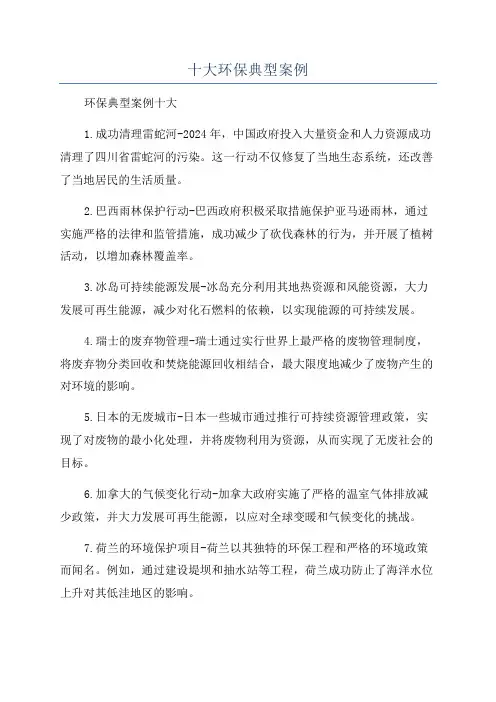 十大环保典型案例