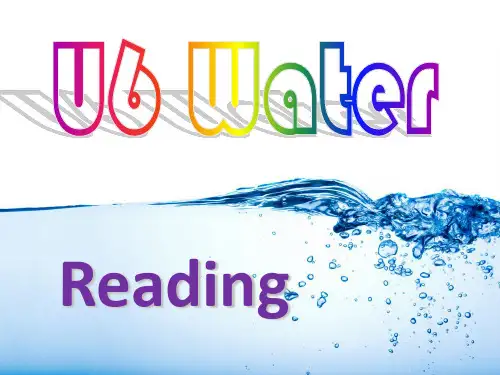 上海牛津版 7B Unit_5_Reading(water_talks)