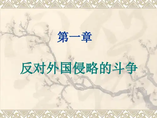 第一章反对外国侵略的斗争(中国近现代史纲要)讲解