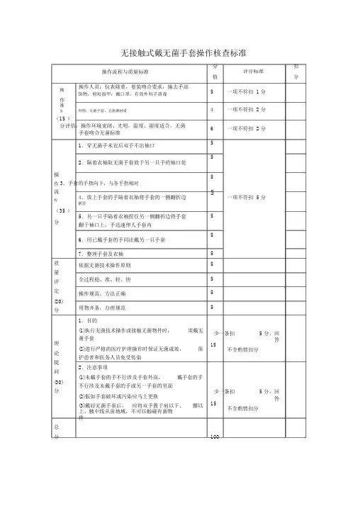 无接触式戴手套标准