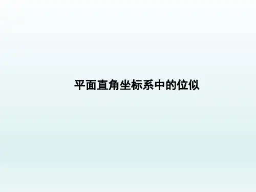 在平面直角坐标系中画位似图形课件