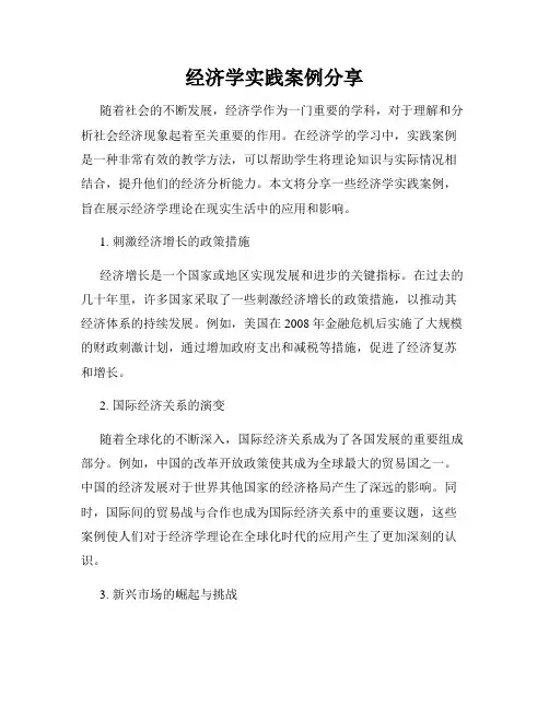 经济学实践案例分享
