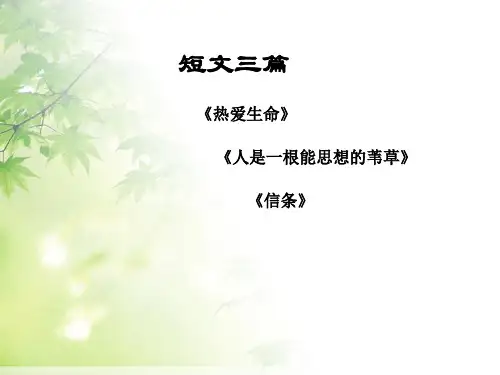 人教版高中语文必修四《短文三篇》课件(45张PPT)