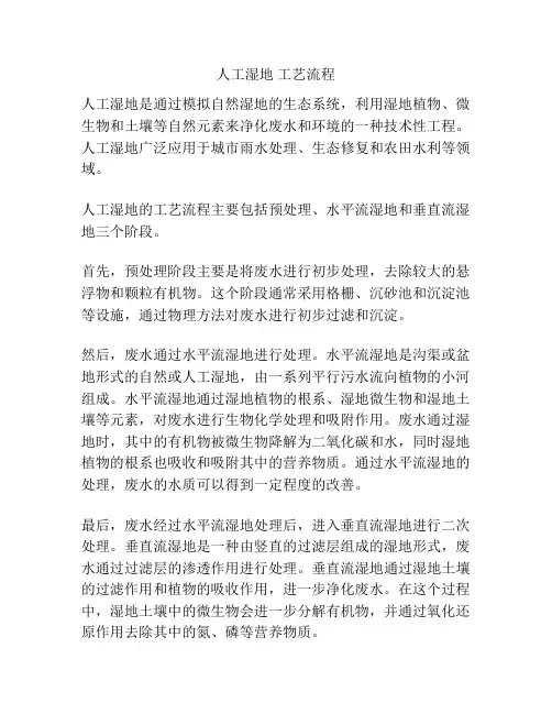 人工湿地 工艺流程