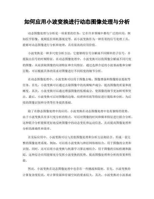 如何应用小波变换进行动态图像处理与分析