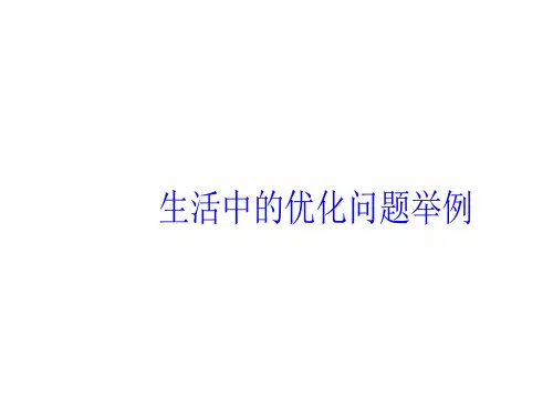 生活中的优化问题举例课件