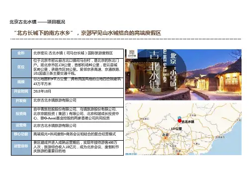 2020北京古北水镇开发运营模式详解