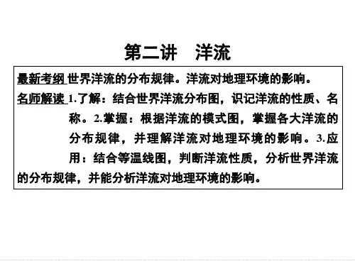 高中地理一轮复习— 洋流(课堂PPT)