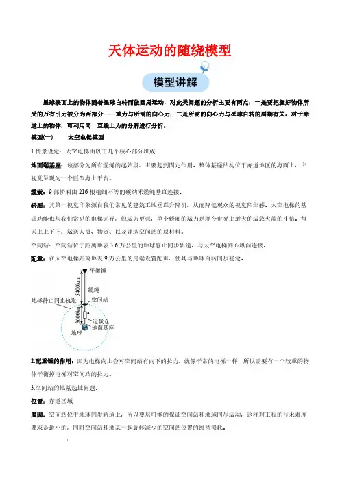 天体运动的随绕模型(解析版)—2024学年高一物理同步模型易点通(人教版2019必修第二册)